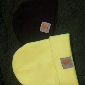 Carhartt beanie lot listing. Neon yellow and black!
